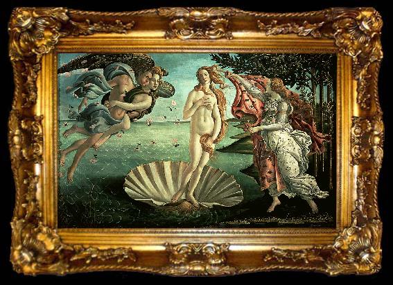 framed  BOTTICELLI, Sandro The Birth of Venus fg, ta009-2